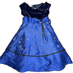 Jona Michelle Party Dress Girls 7/8 Blue Black